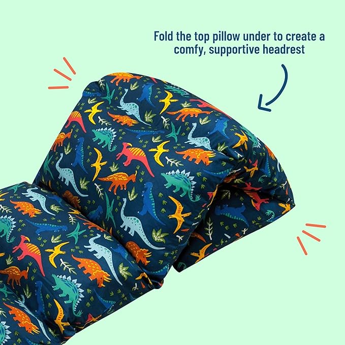 Wildkin Microfiber Pillow Lounger, 87 X 27 Inches, Jurassic Dinosaurs