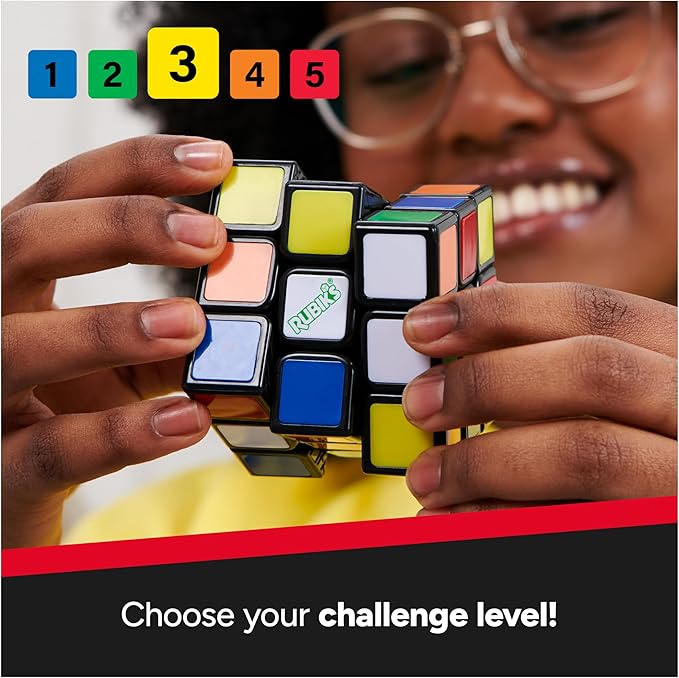 Rubik's Cube, Re-Cube, The Original 3x3 Cube Made with 100% Recycled Plastic 3D Puzzle Fidget Cube Stress Relief Travel Game, for Ages 8+