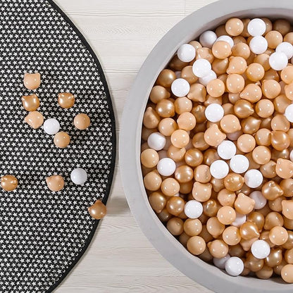 GOGOSO Bear Ball Pit Balls Shapes BPA Free Plastic Play Balls Crush Proof Kids Toddlers Baby Pastel Pelotas Toy Shaped Giant Friendship Bracelet