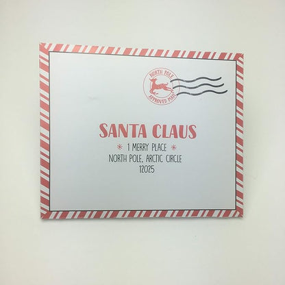 Official DIY Letters to Santa Kit Set of 4-Christmas Wish List-4 Fill in Cards with Sticker Seals