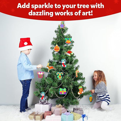 Skillmatics Art & Craft Activity - Foil Fun Christmas Ornaments, Mess Free Art for Kids, Festive Holiday Craft Kits, DIY Decor Creative Activity, Gifts for Girls & Boys Ages 4, 5, 6, 7, 8, 9, and Up