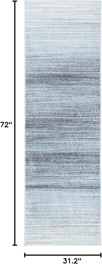 SAFAVIEH Adirondack Collection Runner Rug - 2'6" x 6', Grey & Light Grey, Modern Ombre Design, Non-Shedding & Easy Care, Ideal for High Traffic Areas in Living Room, Bedroom (ADR142G)