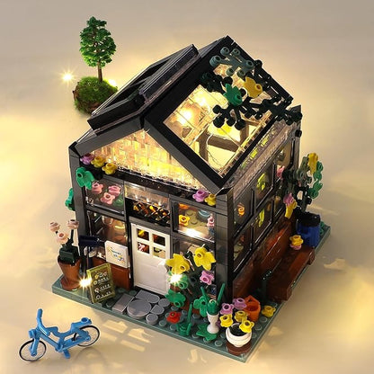 QLT QIAOLETONG Flower House Building Set, Compatible with Lego Flower House Create Elegance and Warmth Environment, with Beautiful Gift Box Toys for Boys Girls 6-12 and Building Lover (579 Pcs)
