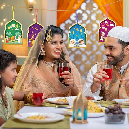 Fennoral 48 Pack Ramadan Crafts for Kids Make You Own Ramadan Foam Sticker Ornaments DIY Arts and Crafts for Kids Girls Boys Art Project Eid Mubarak Kareem Mosque Decoration