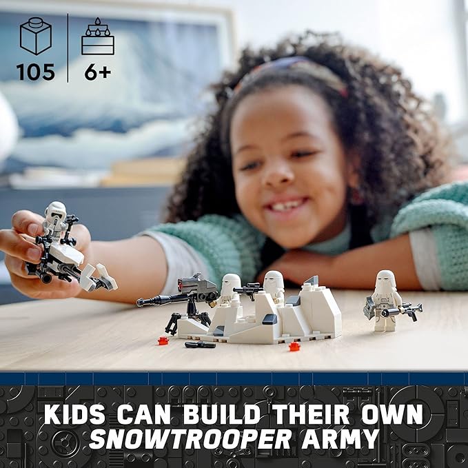 LEGO Star Wars Snowtrooper Battle Pack 75320 Set, Building Toy with 4 Figures, Blasters and Speeder Bike, Gift Idea for Grandchildren, Kids, Boys and Girls Ages 6 and Up