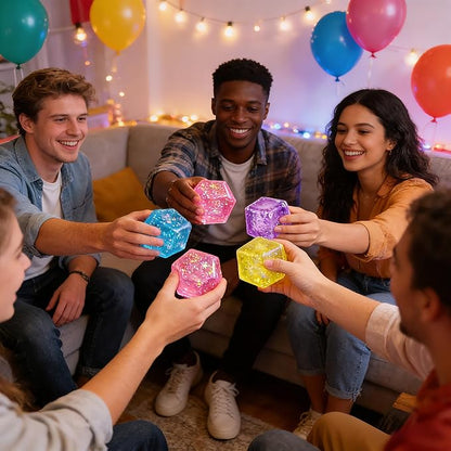 24 Pack Slow Rising Ice Cube Squishy Stress Balls，Stress Cube for Adults Kids , Sensory Fidget Toy for Anxiety Relief, Square Squeeze Toy for Classroom Prizes, Mini Nice Cube Squishy for Party Favors