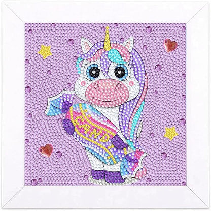 Junrife 5D Diamond Craft Kits Stickers for Kids,Gem Kids' Paint by Number Kits Mosaic Sticker - Best Gifts for Girls Over Ages 6 Easy for Kids Adult Beginners