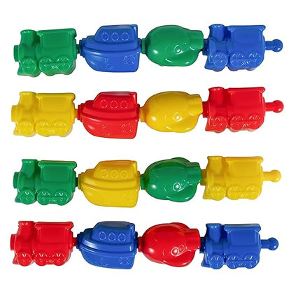 LEARNING ADVANTAGE Transportation Linking Blocks - Set of 36 - Ages 18m+ - Pop Beads for Toddlers - Early Sensory and Fine Motor Manipulative