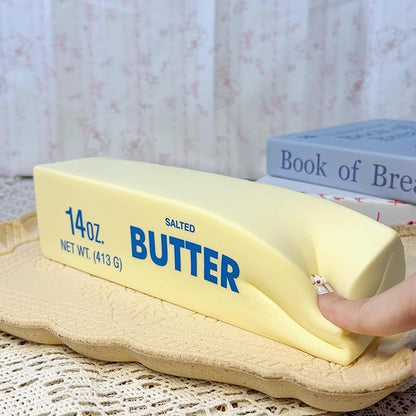 9.5 Inch Butter Squishy,Large Slow Rising Squishy，Sticky Butter Sticks Squeeze Toy,Valentine's Day Gift,Party Favor Gift