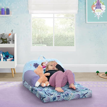 Delta Children - Disney Frozen Cozee Buddy Flip-Out Kids Chair, Purple