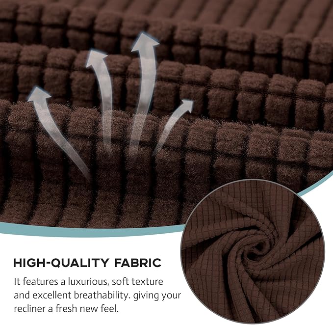 Recliner Chair Cover Lazy Boy Recliner Covers Recliner Covers for Recliner Chair 1 Piece Furniture Protector Prevent wear and pet Hair（Recliner,Chocolate）