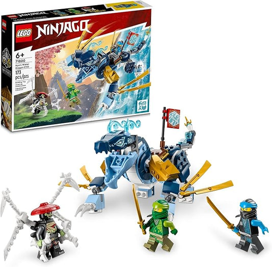 LEGO NINJAGO NYA’s Water Dragon EVO 71800 Toy for Girls and Boys 6 Plus Years Old, Mythical Creature Figure Building Set, Ninja Action Birthday Gift Idea
