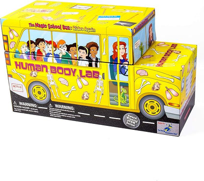 The Magic School Bus:Human Body Lab By Horizon Group USA,Homeschool STEM Kit,Includes Hands-On Educational Manual,Experiment Cards,Plastic Human Skeleton,Data Notebook,Hinge Joint Model & More ,Yellow