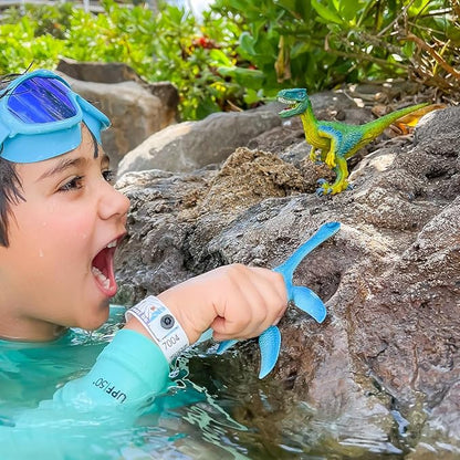 Schleich Dinosaurs Realistic Velociraptor Figurine with Moving Jaw - Detailed Prehistoric Jurassic Dino Figurine and Toy Truck, Durable for Fun Play for Boys and Girls, Gift for Kids Ages 4+