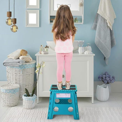 ACKO Folding Step Stool - 13" Premium Heavy Duty Foldable Stool for Adults, Kitchen Garden Bathroom Stepping Stool (10 Pack)