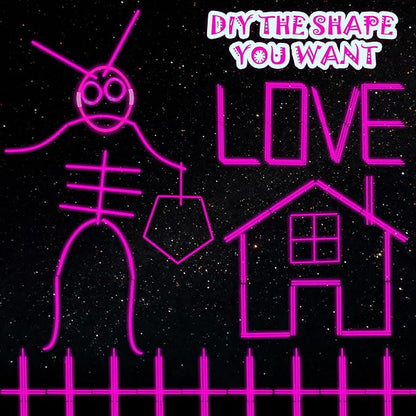 100 pk 8" Pink Glow Sticks Bulk Party Favors, Light up Glow Necklaces & Bracelets in the Dark Party Supplies For Christmas Valentine Halloween Birthday Neon Party (100 * Pink)