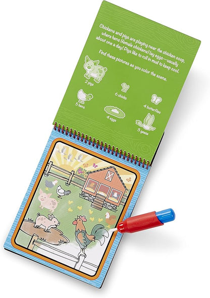 Melissa & Doug Water Wow! On The Farm - Stocking Stuffers, Children's Paint , Activity Books For Toddlers And Kids Ages 3+