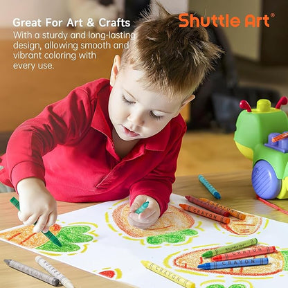 Shuttle Art Crayon Bulk Class Pack - 720 Count, 18 Assorted Colors with 40 Crayons per Color, Non-Toxic Bulk Crayon School Supplies for Teachers and Kids Arts & Crafts Supplies