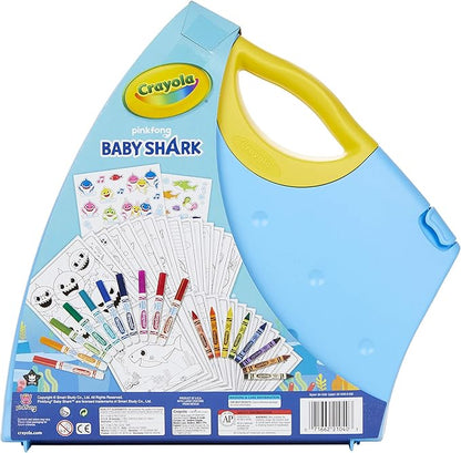 Crayola Baby Shark Art Set, 50 Pieces, Gift for Kids, 3, 4, 5, 6, 7