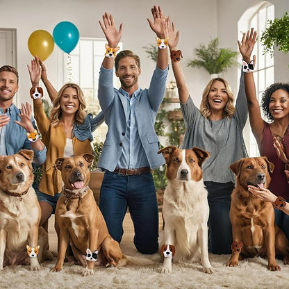 12 PCS Stuffed Dog Animal Slap Bracelets Plush Animal Slap Bracelets Cute Wrist Slap Band Toy Wrist Animals Wrist Pets Slap Bracelet Wrist Toy for Boys Girls Birthday Gifts Party Favors 6 Styles