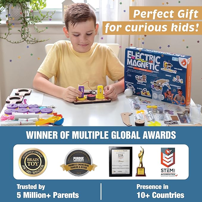 Butterfly Edufields 30in1 STEM Kits for Kids Age 8-10-12 | STEM Toys for Ages 8-13 | Electricity & Magnetism | Science Project Kit for Boys & Girls Aged 8-10-12-14 | Best Educational Birthday Gift