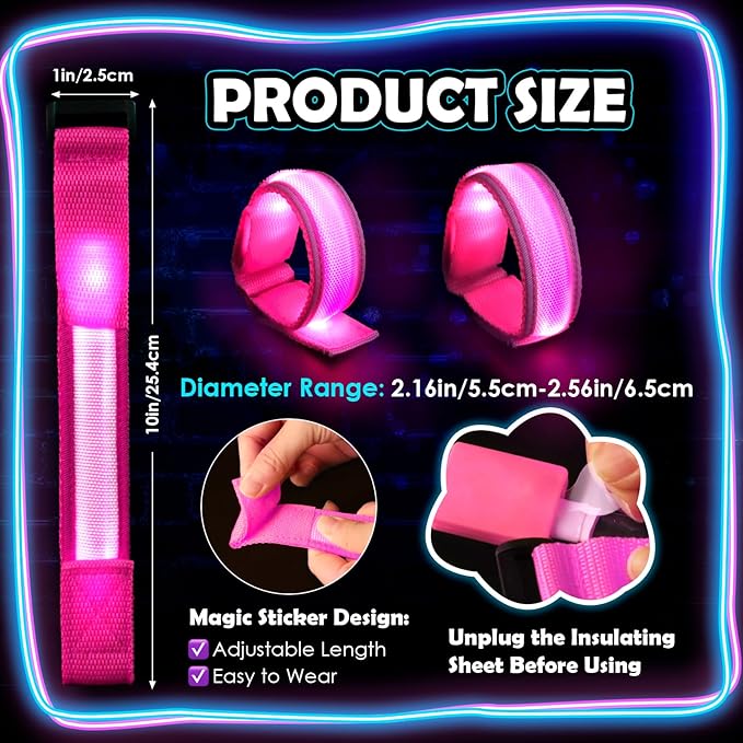 14/7 PCS LED Glow Bracelets, LED Light Up Bracelets for Kids Adults,Glow in The Dark Party Favors Supplies for Valentine's Day Gifts, Night Events, Concerts Rave Sports Accessories...