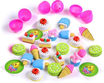 Giraffe 100 Pack Premium Prefilled Easter Eggs - Toy Filled Bulk Plastic Eggs for Kids with Slap Bracelets, Stickers, Light Up Rings - Perfect for Easter Egg Hunts - Bulk Prefilled Easter Eggs Toys!