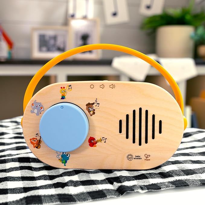 Baby Einstein + Hape Discovery Radio Toy Radio with Music & Lights, Ages 6 Months+