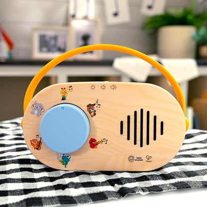 Baby Einstein + Hape Discovery Radio Toy Radio with Music & Lights, Ages 6 Months+