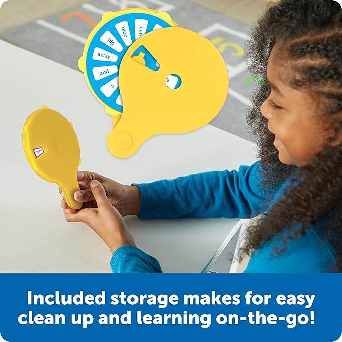 Learning Resources Skill Builders Sight Words Quiz Wheel, Reading Games, Sight Words Flash Cards Kindergarten, Learning Activities, Ages 5 and Up, 16 Pieces