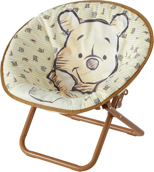 Idea Nuova Disney Winnie The Pooh Toddler 19" Folding Saucer™ Chair, Ages 3+