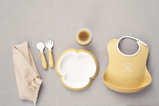 BabyBjörn Baby Dinner Set, 5 pcs, Powder yellow