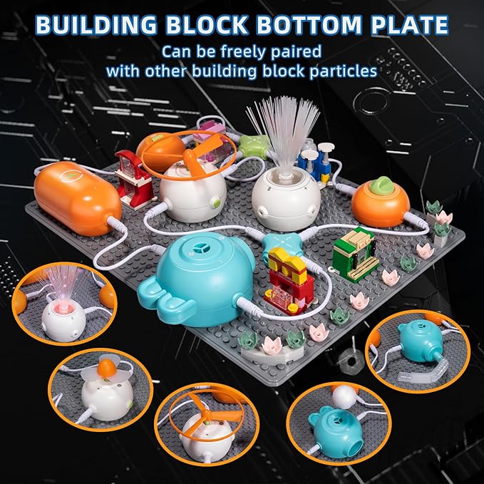 Circuit Kits for Kids Age 3-12，25PCS Circuit Blocks Board，DIY Electronics Exploration Kit with 64 Projects,Science Kits for Boys Girls, Full Color Project Manual，STEM Educational Toys