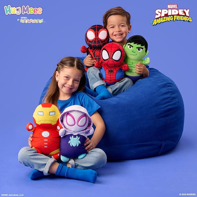Squishmallows Original Marvel Spidey and His Amazing Friends 10-Inch Hulk HugMees - Medium-Sized Ultrasoft Official Jazwares Plush
