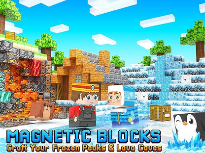 Magnetic Blocks - 200PCS Magnetic Building Blocks Sensory Toys for Kids Ages 3-5 4-8 5-7 8-12, Mine Magnet World Craft Cubes for Kids, STEM Toys Birthday Game Gifts for 3+ Years Old Boys and Girls