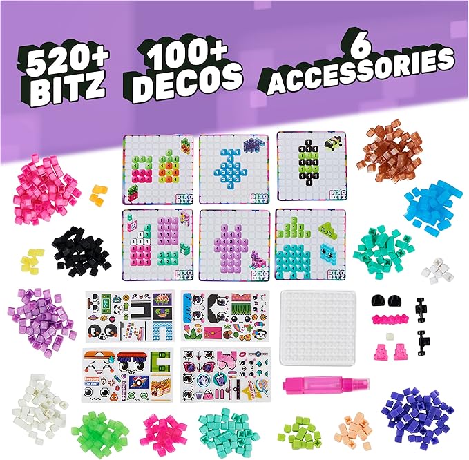 Exclusive Creator Pack with 522 Water Fuse Beads, Decos and Accessories, Makes 3D and 2D Creations with No Heat, Arts and Crafts Kids Toys