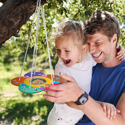 Kids Arts and Crafts Bird Feeders for Outside, 2-Pack DIY Wooden Paint Kits Outdoor Toys for Boys & Girls Age 3-5 4-8 8-12