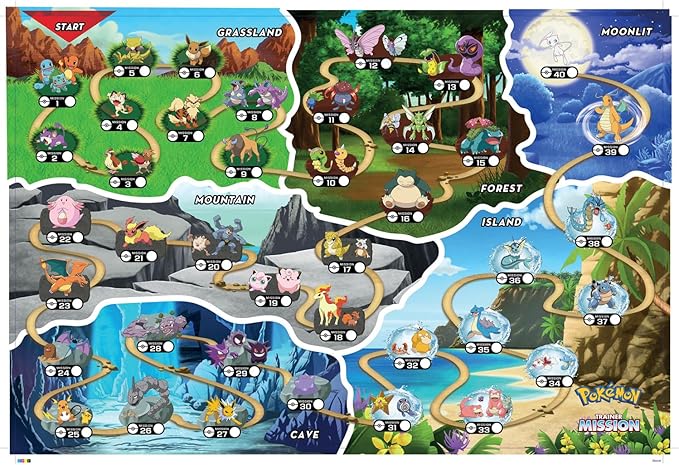 Pokemon Trainer Mission - Electronic Detector Will Guide You On 40 Missions, Voice & Light Instructions, Collect 65 Pokemon, Trainer Map, Kids 5+ Brown Box Packaging