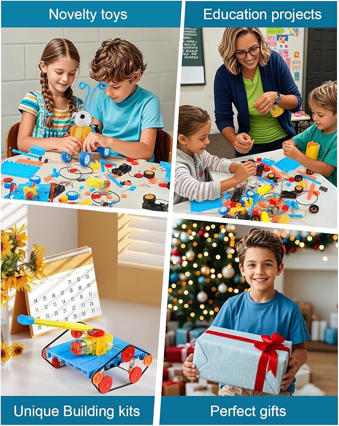 Poraxy STEM Kits for Kids Age 5-7 8-10, 6 Set Robot Building Toys for Ages 8-13, Science Activities Engineering Crafts Projects 6-8 8-12, Birthday Gifts for Boys Girls 6 7 8 9 10 11 12 13 Year Old