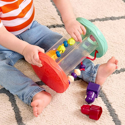 B. toys- B. baby – Baby Shape Sorter – Sorting Toy with 3 Owls – Colorful Shapes, Bead Maze & Fun Sounds – Developmental & Educational Game for Babies & Toddlers –Hooty-Hoo - 10 Months +