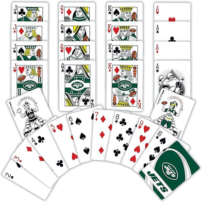 MasterPieces - NFL Playing Cards, Officially Licensed New York Jets Football Deck, Family Games for Adults and Kids, Standard Index