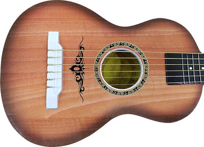 23" Acoustic Guitar, Kids 6 String Toy Guitar - Realistic Steel Strings - Beginner Practice First Musical Instrument for Children, Toddlers (Walnut)
