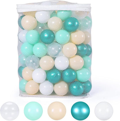 GOGOSO Green Ball Pit Balls for Babies Ball Pit Kids Play Tents, Children Toddlers Plastic Pool Balls for Room &Party Decorations, 100 Toys Pool Balls, Green Colors
