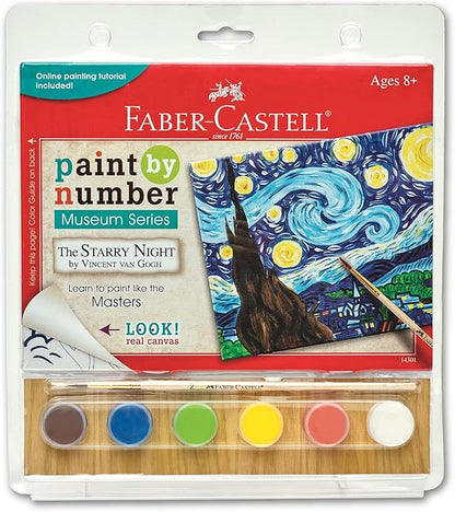Faber-Castell Paint by Number Museum Series - Vincent Van Gogh, The Starry Night - Paint by Numbers for Adult Beginners & Young Artists (Packaging May Vary)