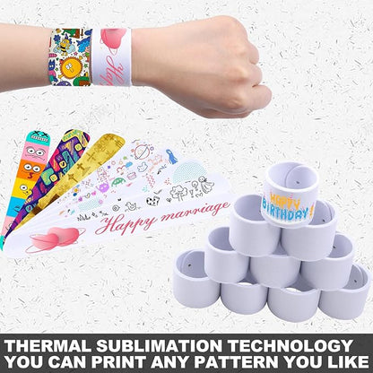 30Pcs Sublimation Slap Bracelets Blank, Slap Bracelets Wristbands for Sunday School Supplies Kids Gifts Birthday Party Favors (Religious)