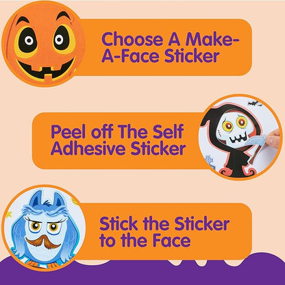 JOYIN 36 Pcs Halloween Make a Face Stickers for Kids, Halloween Crafts Party Supplies, Halloween Party Favor, Funny Stickers with 9 Designs, Halloween Games Classroom Art Activities Goodies Treats