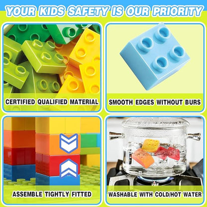 Marble Run Building Blocks, 179 Pcs Duplos Marble Run with 6 Balls, Big Building Toy Set Compatible Classic Blocks Maze Track, Marble Runs for Kids 4-8, Stem Marble Run Gifts for Boys and Girls