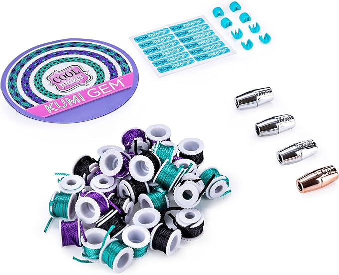Cool Maker, KumiKreator Gem Mini Fashion Pack Refill, Friendship Bracelet Activity Kit