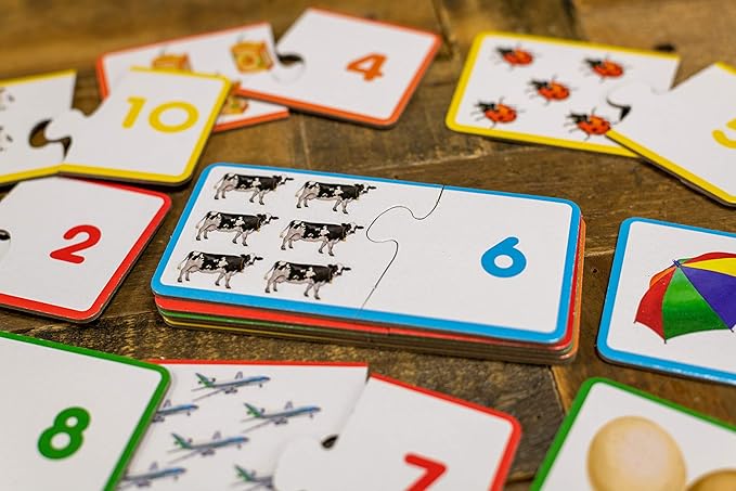 Bendon TS Shure Counting Numbers 30-Piece Matching Puzzle with Tin Storage Case Pre-School Kindergarten Learning 51472