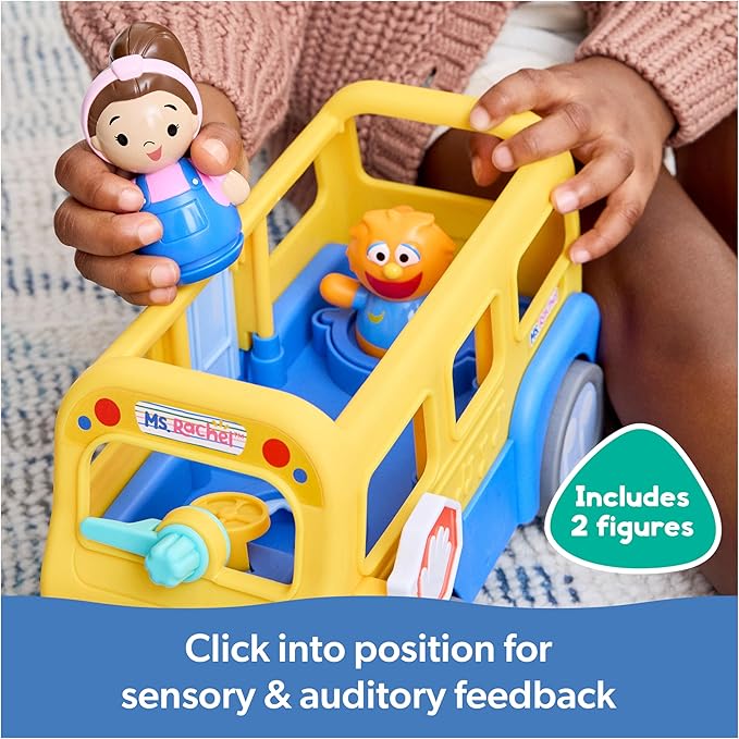 Ms. Rachel Official My First Learning Electronic School Bus with 2 Figures, Music & Sounds, Educational Toys & Toddler Toys for Girls & Boys Ages 1-3+